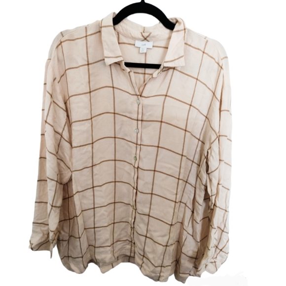 !! Sold!! J Jill Brushed-Twill Pleated-Back Shirt - Picture 3 of 10